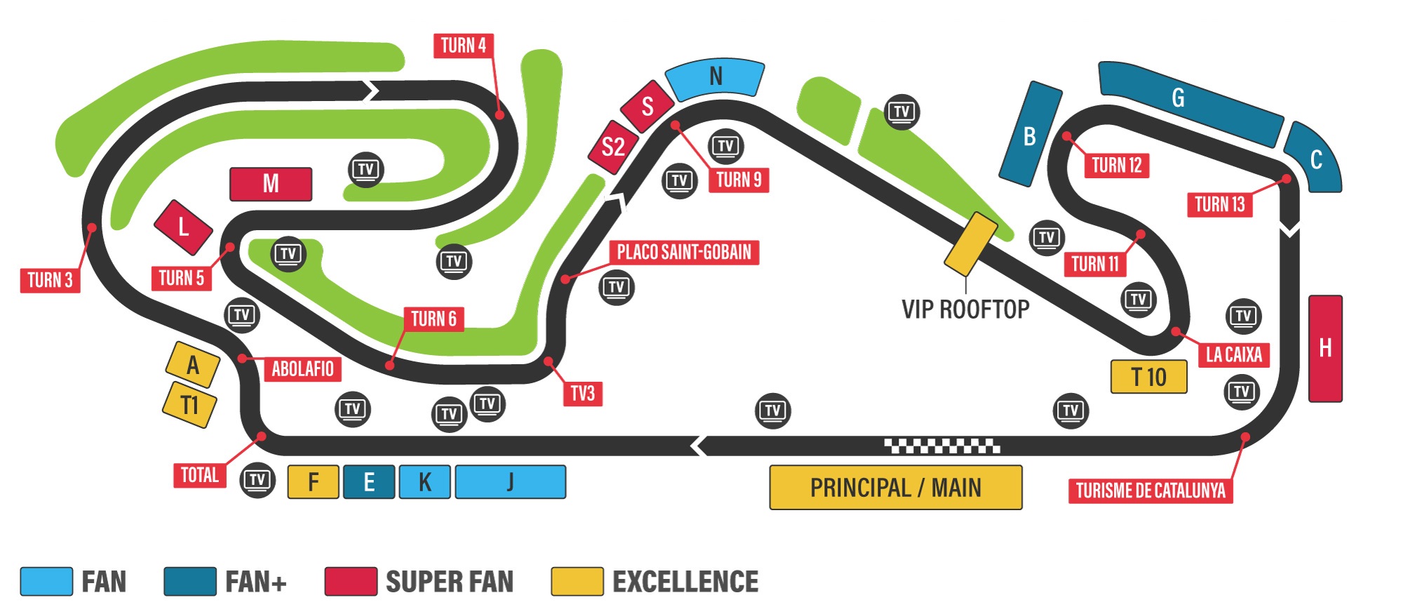 Map of the circuit | 2025 F1 Spanish Grand Prix | Circuit de Barcelona-Catalunya | Formula 1