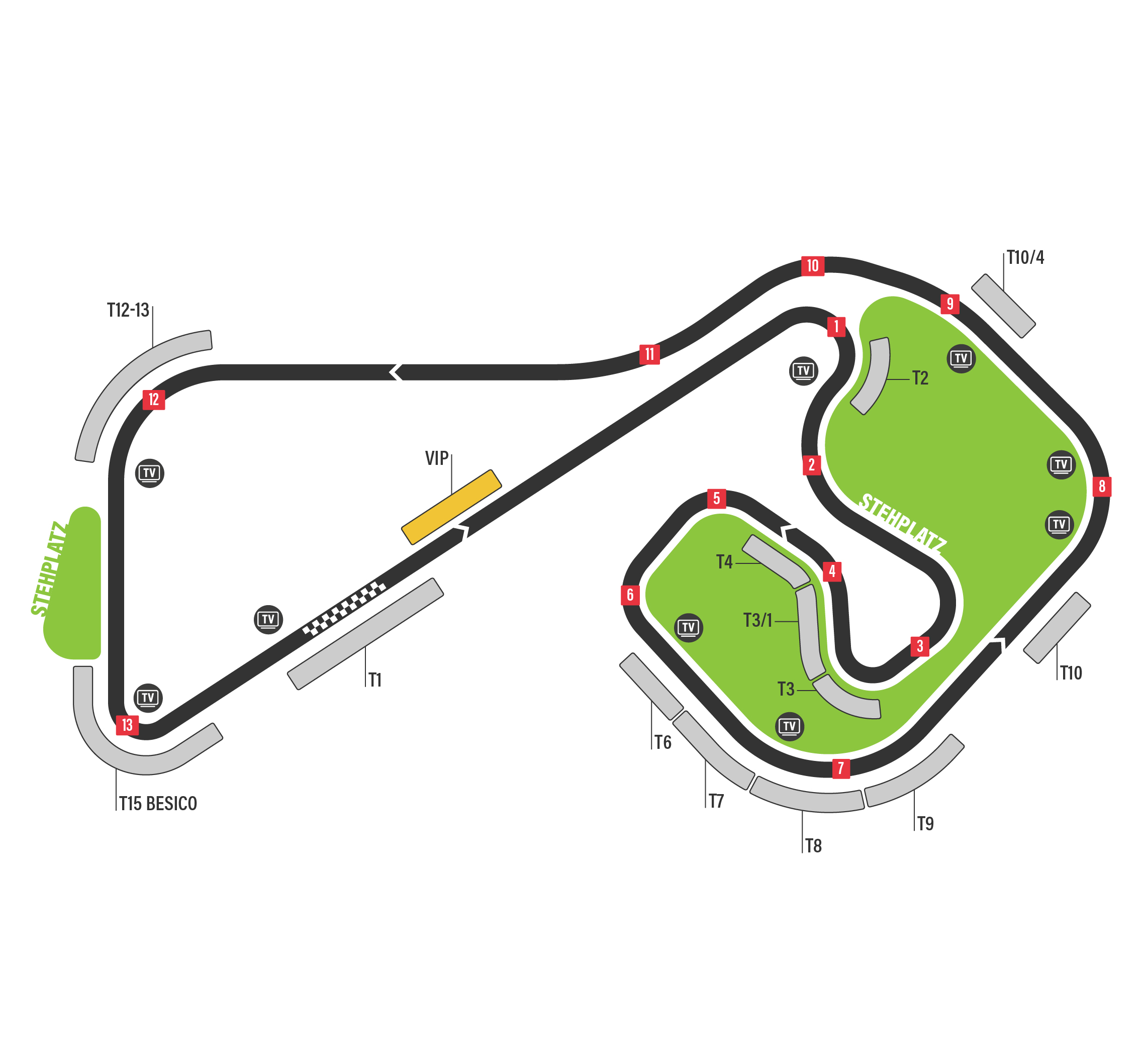 Plan des tribunes | Sachsenring | MotogpSachsenring.com