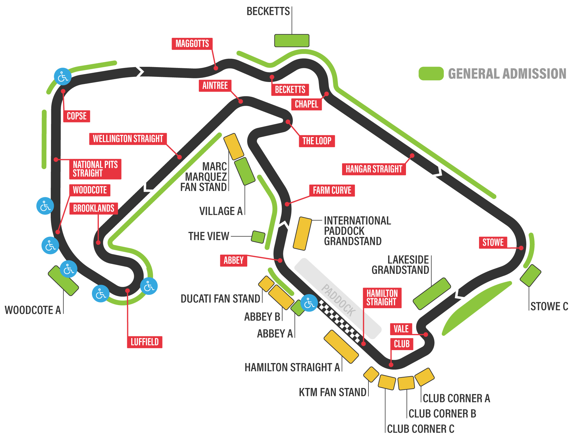 Silverstone Circuit map | F1 British 2024 | Official Tickets | F1-silverstone.com