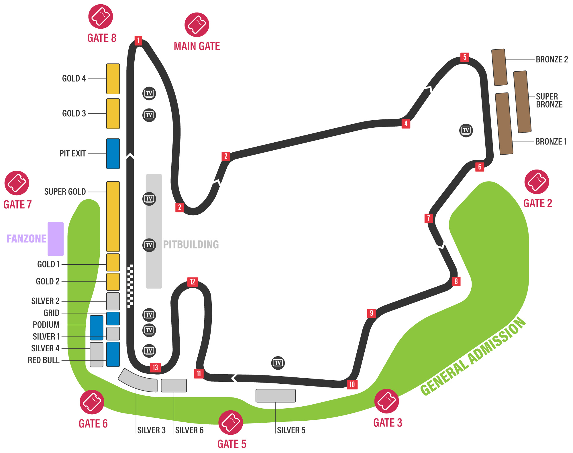 Circuit map Hungaroring | F1 Hungary 2024 | Budapest | Official tickets | F1Hungary.com