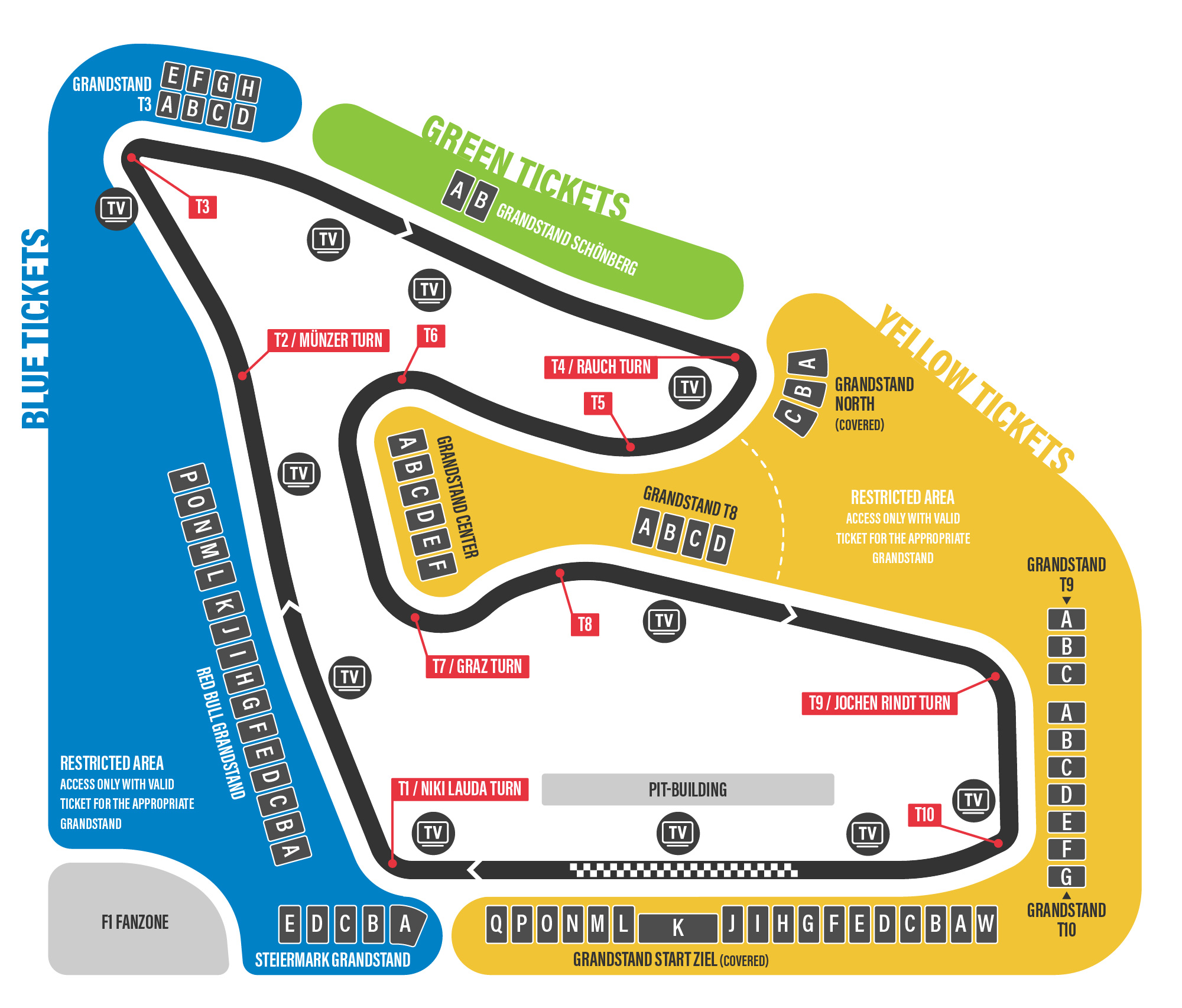 Circuit map | Red Bull Ring  | F1 Austria 2023 | Spielberg | Official Tickets | F1austria.com