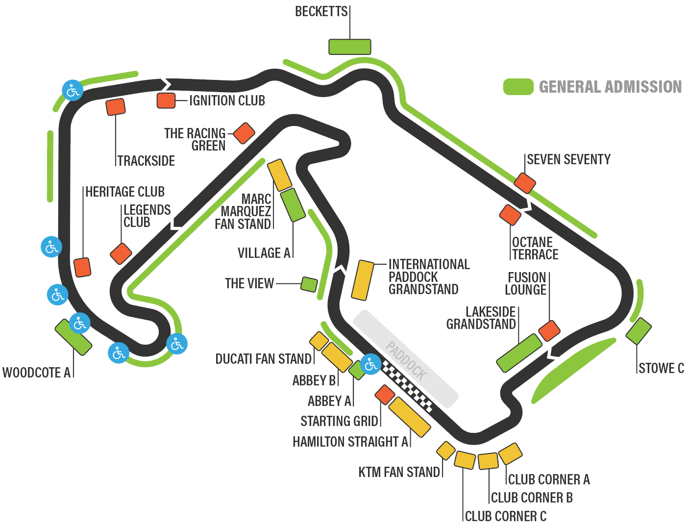 Carte du circuit de Silverstone | F1 britannique 2024 | Billets officiels | BritishF1.com