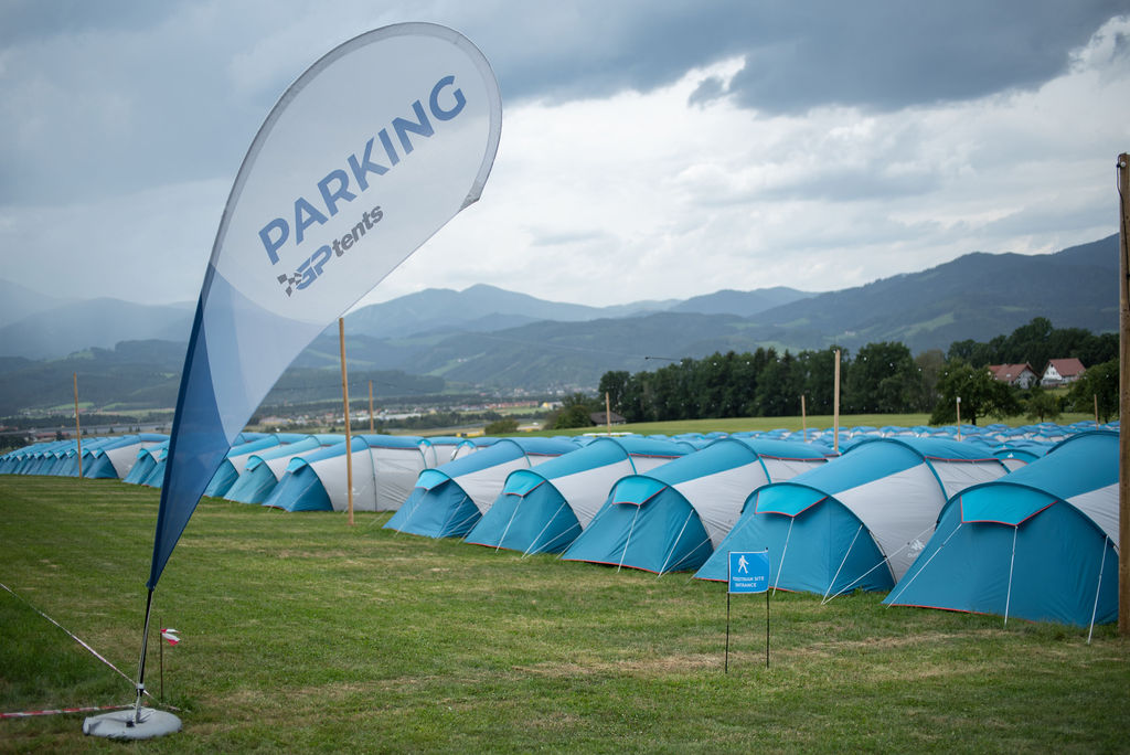 Parking in the campsite | Best rated Camping & Hotel | F1 & MotoGP | Red Bull Ring | Spielberg - Austria