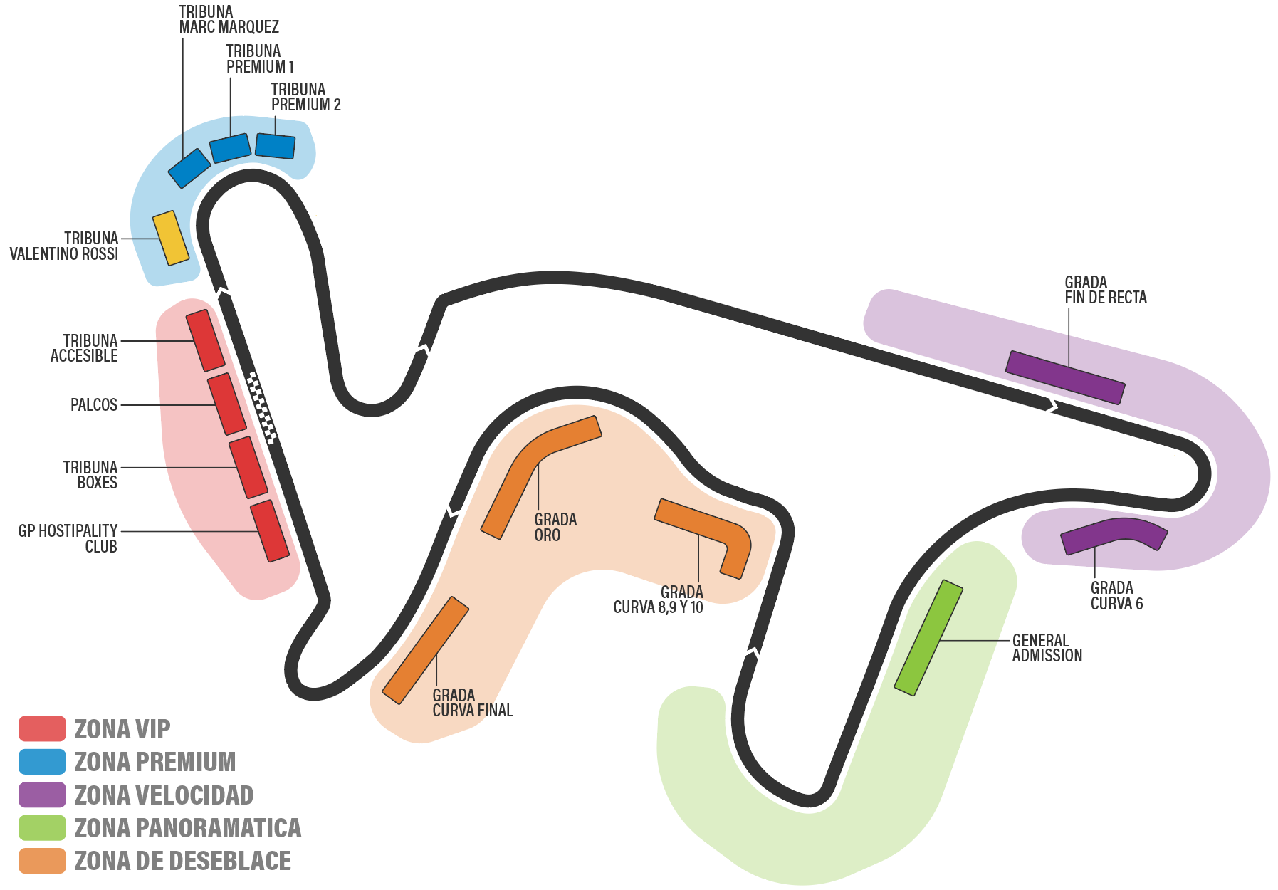 Circuit map | Autódromo Termas de Río Hondo | 2025 MotoGP Argentina Grand Prix | MotoGP